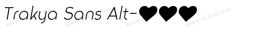 Trakya Sans Alt字体转换